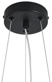 Bohemian függőlámpa fekete, színes, kék és fehér virágokkal - Flower Power