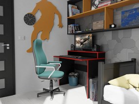 Gamer PC asztal Adapt (fekete + piros) (világítás nélkül). 1054992