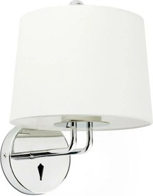 Faro Montreal fali lámpa króm/fehér, textil ernyő, E27, IP20