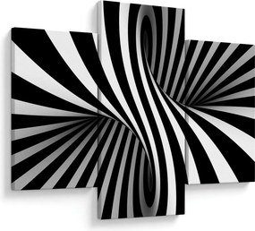 Absztrakt kép zebra csíkokkal (90x60 cm)