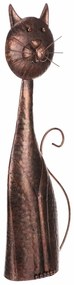 Macska fém kerti dekoráció  réz, 22 x 61 x 11 cm