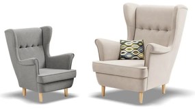 Uszak Mini fotel, fonott, szürke