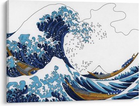 Kép - japán rajz, hullámok (70x50 cm)
