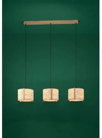 Eglo 390324 - Csillár zsinóron HONTONGAS 3xE27/25W/230V bézs