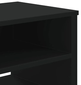 fekete szerelt fa TV-szekrény 180 x 34 x 41 cm