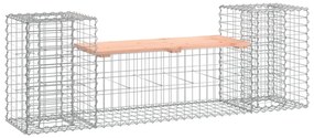 tömör duglászfenyő gabion kerti pad 183x41x60,5 cm