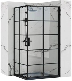 Rea Concept, zuhanykabin 80x100 cm + fehér Savoy zuhanytálca, KPL-K1005
