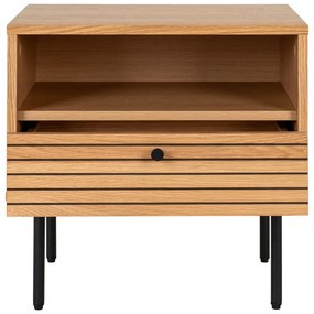 Tárolóasztal tölgyfa dekoros asztallappal 40x50 cm Kyoto – House Nordic