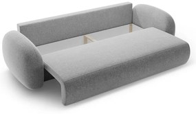 Világosszürke zsenília kinyitható-tárolóhelyes kanapé 262 cm Tonale – Cosmopolitan Design