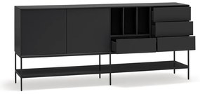Fekete komód 220x98x45 cm Platt – Teulat