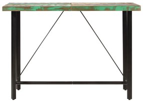 Tömör újrahasznosított fa és vas bárasztal 150 x 70 x 107 cm