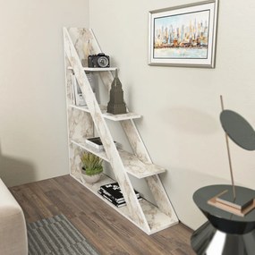 Pisagor könyvespolc, fehér, 120 cm