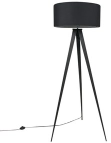 Modern állólámpa fekete fekete árnyékolóval - Ilse