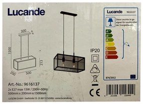Lucande Lucande - Csillár zsinóron BEYZA 2xE27/15W/230 LW1070