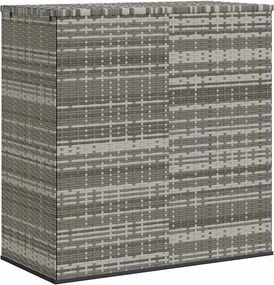 vidaXL szürke polyrattan kerti párnatartó doboz 100 x 49 x 103,5 cm