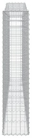 3 db íves horganyzott vas gabion kosár 400x30x140/160 cm