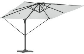 Konzolos Roma napernyő LED-del Homok 286x285x270 cm Alumínium