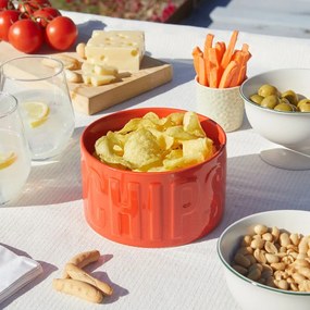Piros kerámia szervírozó tálka 1 l Chips – Balvi