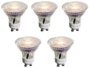 5 darabos GU10 50mm átlátszó LED izzó 3.5W 330 lm 3000K