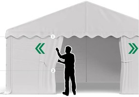 Party sátor 3x3 2m Comfort PVC 240g szúnyoghálóval Summer