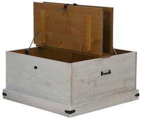 fehér tömör fenyőfa HALDEN tárolószekrény 91x91x47 cm