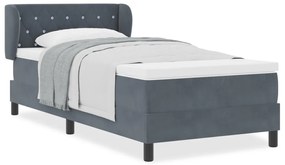 Rugós Ágy Matrac Hálószobába Szürke 90x200 cm Bársonyos