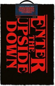 Fekete lábtörlő Lépj be a fejjel lefelé, Stranger Thingsbe