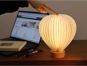 Fehér LED dimmelhető asztali lámpa papír búrával (magasság 20 cm) Aeris – Gingko