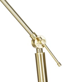 Modern állólámpa arany színű, fehér árnyékolóval, 50 cm állítható - Editor