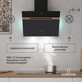 Klarstein Alina elszívó, 60 cm, 680 m³/h, Csendes, EEK A++