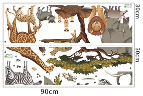 Falmatrica "Afrikai állatok" 112x47cm