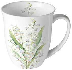 Gyöngyvirág porcelán bögre 400 ml