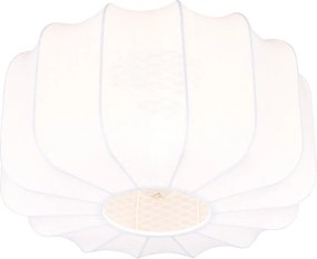 Fehér fém mennyezeti lámpa textil búrával ø 40 cm Madleine – Reality