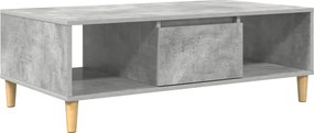 vidaXL Dohányzóasztal Beton Szürke 102 x 55 x 35 cm Faanyag