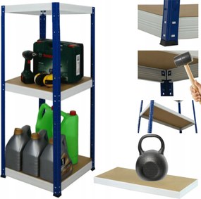 Tárolószekrény garázs fém állvány Helios 106x30x30cm 3Px175kg Pl