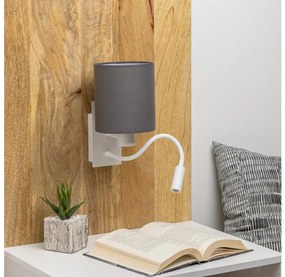 Brilagi - LED Fali lámpa NUBILA 1xE27/25W/230V + LED/3W fehér/antracit