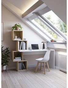 Íróasztal tölgyfa dekorral 60x154 cm Cubik – Marckeric