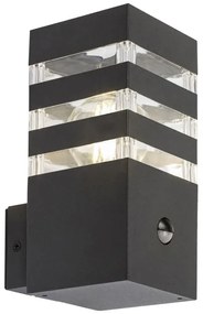 Rabalux 77025- Kültéri fali lámpa érzékelővel ANKARA 1xE27/12W/230V IP44