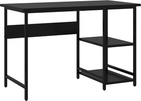 vidaXL fekete MDF és fém számítógépasztal 105 x 50 x 72 cm