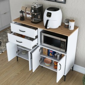 Jeby Walnut and White szekrény