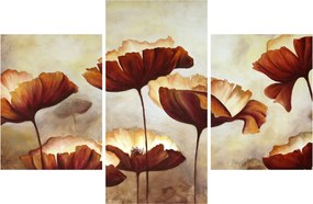 Piros virágok képe (90x60 cm)