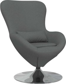 vidaXL Tojásfotel Sötétszürke 63 x 73 x 90 cm szövet