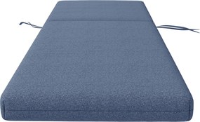 Outsunny 2 darabos napozó matrac párna készlet napozó székhez, rögzítő pántokkal, kerthez - Méretek: 190,5L x 58,4Sz x 7M cm Kék | Aosom