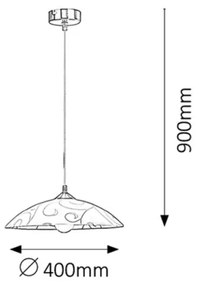 Rabalux 3856 - Csillár HARMONY LUX 1xE27/60W/230V