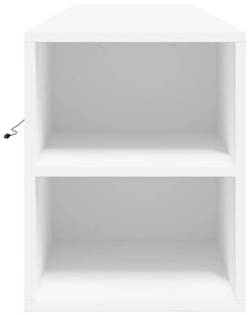 fehér falra szerelhető TV-szekrény LED-del 180 x 31 x 39,5 cm