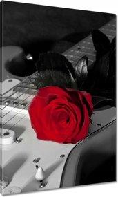 Vászonkép 70x100 Elektromos gitár rózsával