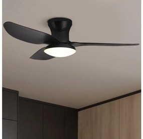 Brilagi - LED állítható mennyezeti ventilátor 30W 230V 3000-6500K fekete + DO
