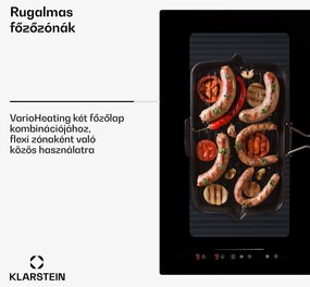 Klarstein Full House 77 Down Air System, indukciós tűzhely + páraelszívó, 477 m³/h, A energiahatékonysági osztály
