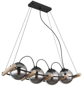 Globo 15883-4H - Csillár zsinóron LEONA 4xE14/15W/230V