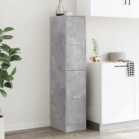 betonszürke szerelt fa patikaszekrény 30 x 41 x 144,5 cm